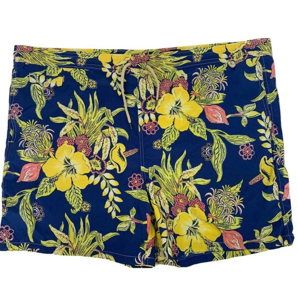Polo Ralph Lauren Dark Blue Floral Print Swim Trunks Men’s 2XB